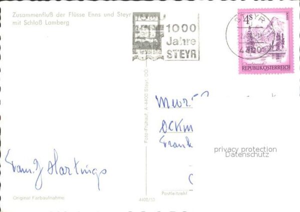 Lamberg Zusammenfluss der Flüsse Enns und Steyr – Bild 2