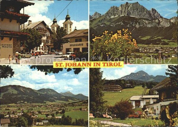 St Johann Tirol Hauptplatz Kirche Wilder Kaiser Kalkste