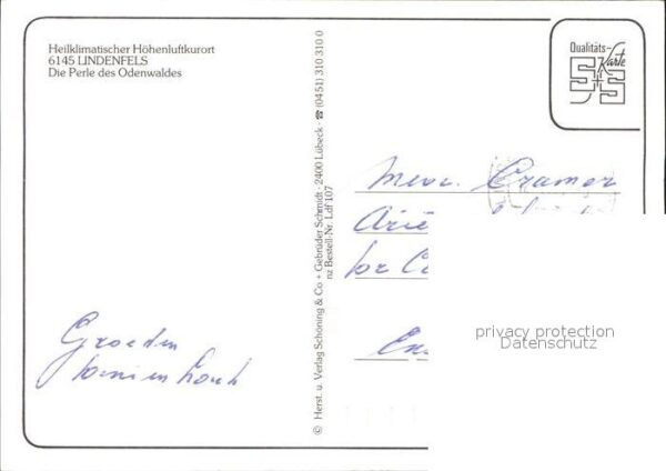 Lindenfels Odenwald Blick zur Burg Kirche Hotel Restaurant – Bild 2