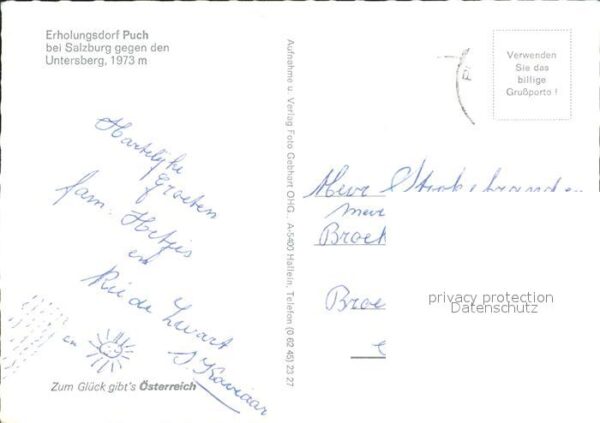 Puch Thurnberg Ortsansicht mit Kirche gegen Untersberg – Bild 2
