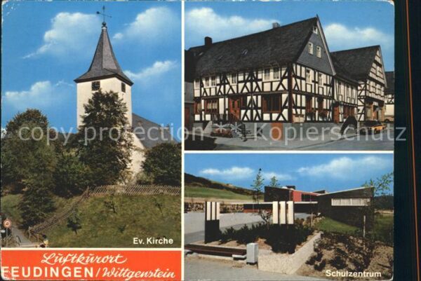 Feudingen Evangelische Kirche Fachwerkhaus Schulz