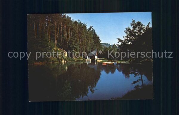 Pottenstein Oberfranken Romantischer Stausee Fränkische Schweiz