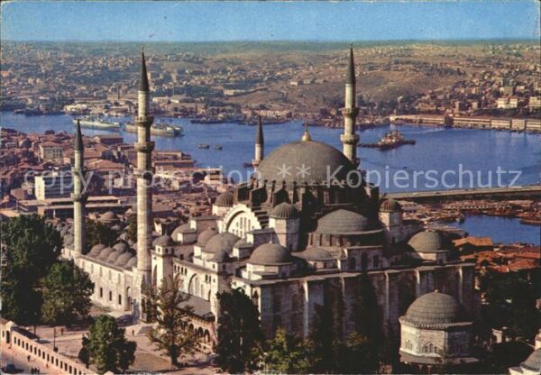 Istanbul Constantinopel Süleymaniye Moschee Ansicht vom Goldene