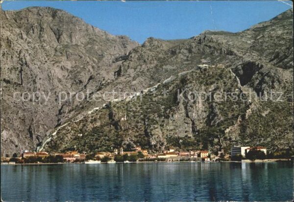 Kotor Montenegro Panorama Küstendorf Gebirge