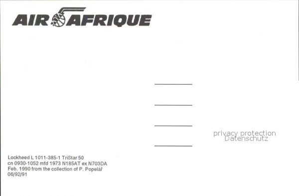 Flugzeuge Zivil Air Afrique Lockheed L-1011-385-1 TriSt – Bild 2