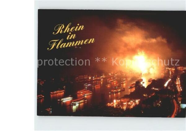 Regionales Rhein in Flammen Schiffskonvoi