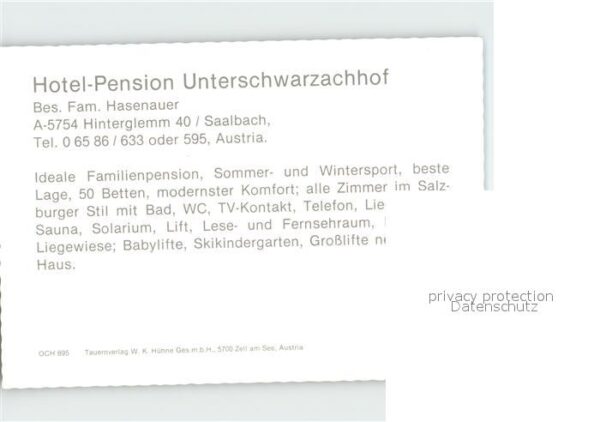 Saalbach-Hinterglemm Hotel Pension Unterschwarzachhof – Bild 2