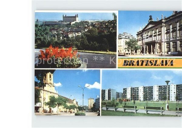 Bratislava Pressburg Pozsony Hrad zo Slavina Primacialny palac Names