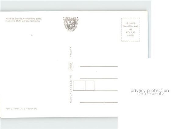 Bratislava Pressburg Pozsony Hrad zo Slavina Primacialny palac Names – Bild 2