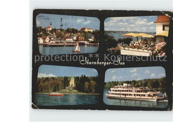 Starnberg Teilansicht Hotelterrasse Fähre