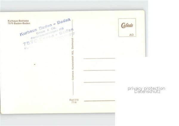 Baden-Baden Kurhaus Betriebe – Bild 2