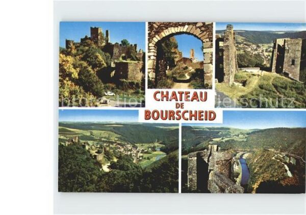 Bourscheid Luxembourg Chateau Teilansichten Panorama
