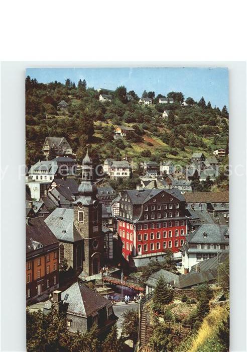 Monschau Teilansicht Rotes Haus Kirche