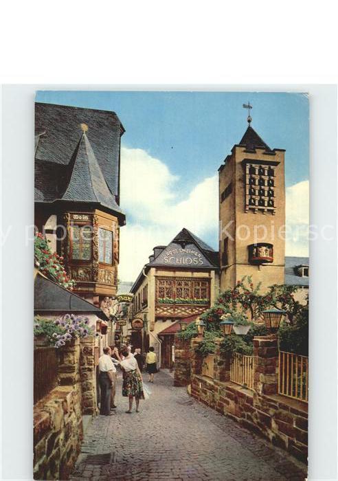 Ruedesheim Rhein Drosselgasse Rüdesheimer Schloss Linden