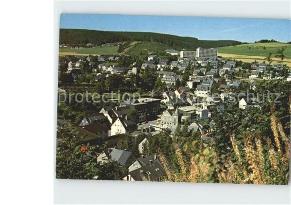 Willingen Sauerland mit Kurklinik Hochsauerland Fliegeraufn