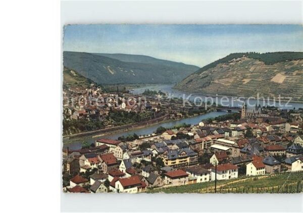 Bingen Rhein Partie an der Nahemündung