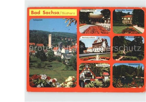 Bad Sachsa Harz Teilansicht Konzertpavillon Haus des Ga
