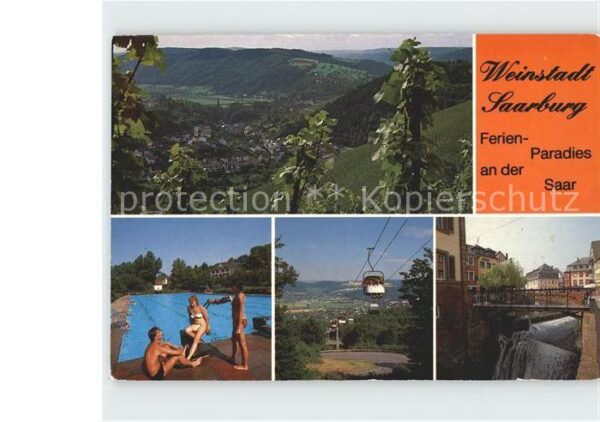 Saarburg Saar Panorama Schwimmbad Sessellift Brücke