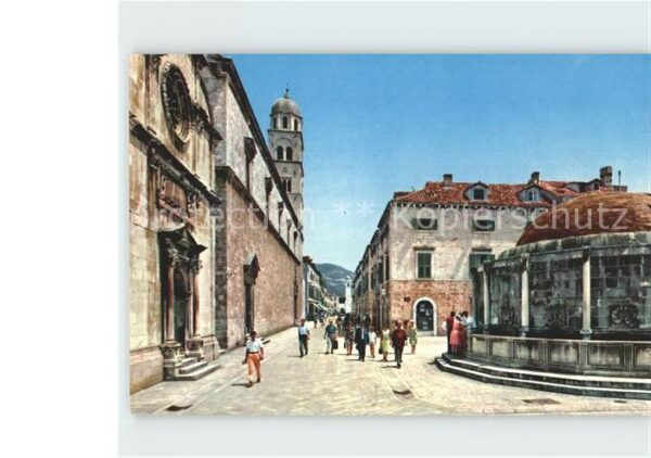 Dubrovnik Ragusa Platz mit Onofriusbrunnen
