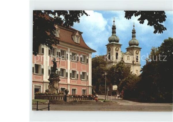 Donaueschingen Diana Brunnen und Schlosskirche St Joha