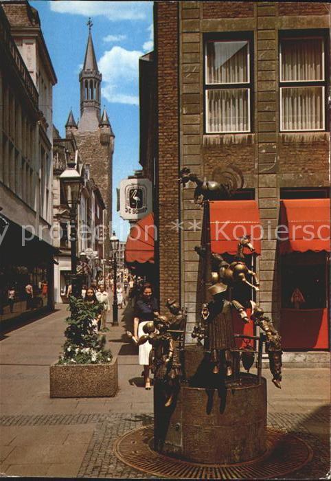 Aachen Krämergasse Puppenbrunnen Rathausturm