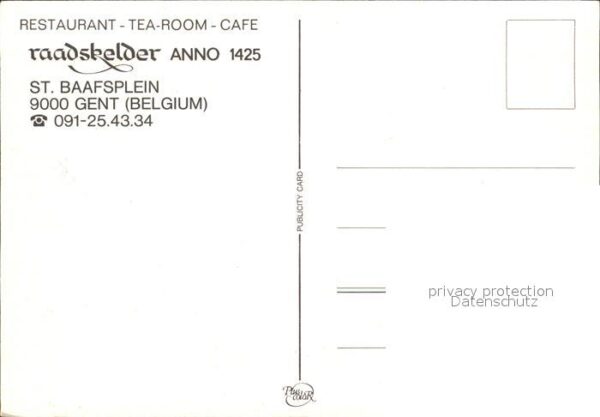 Gent Gand Flandre Restaurant Tearoom Cafe Raadskelder – Bild 2