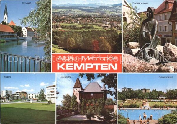 Kempten Allgaeu St.Mang Thingers Burghalde Fischerbrunn