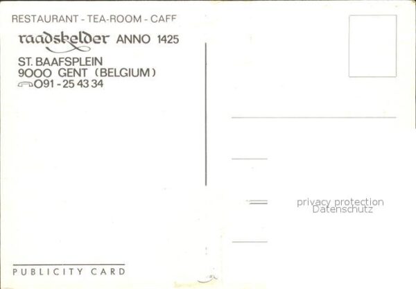 Gent Gand Flandre Restaurant Cafe Raadskelder – Bild 2