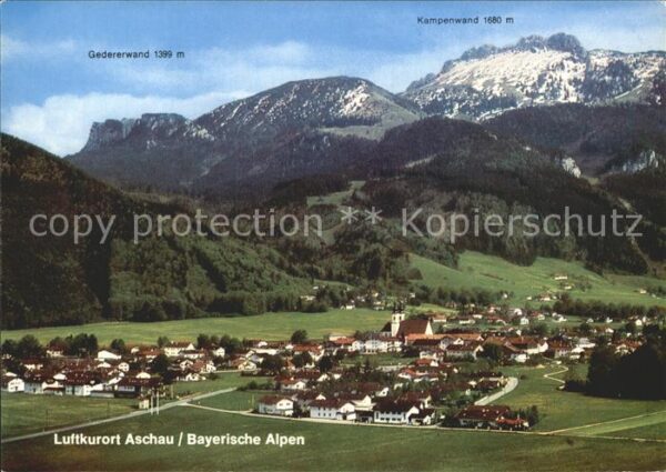 Aschau Chiemgau Fliegeraufnahme mit Kampenwand