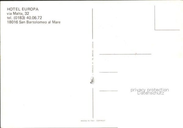 San Bartolomeo al Mare Hotel Eropa Imperia – Bild 2