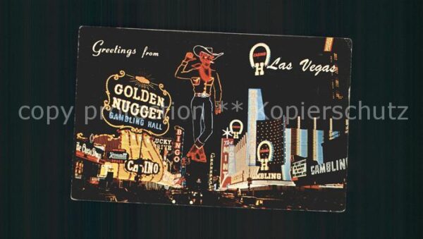 Las Vegas Nevada Hotels Werbung bei Nacht