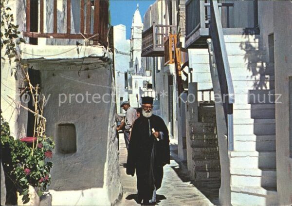 Mykonos Kykladeninsel Aegaeis Ortspartie