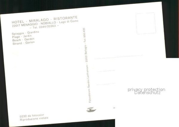 Menaggio Lago di Como Hotel Miralago Restaurant – Bild 2