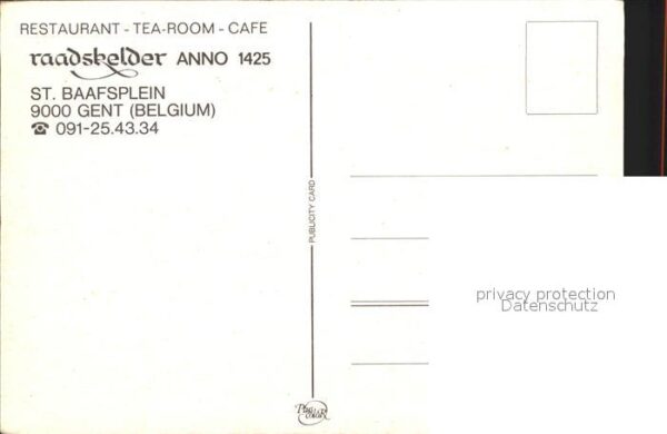 Gent Gand Flandre Restaurant Cafe Raadskelder – Bild 2