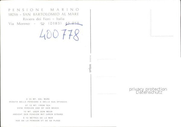 San Bartolomeo al Mare Pension Marino Strand – Bild 2
