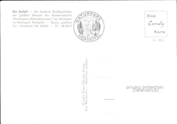 Heimbach Schwammenauel Seehof Fliegeraufnahme Rurtalsperre Sch – Bild 2
