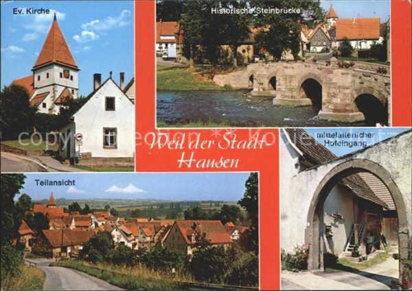 Hausen Weil Stadt Steinbrücke Hofeingang Kirche