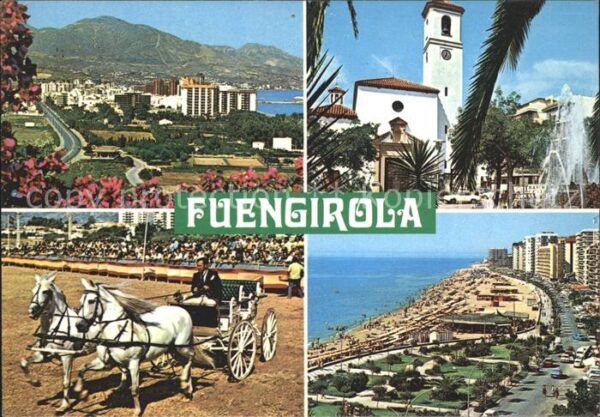 Fuengirola Strand Kirche Pferdekutsche