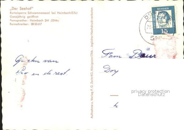 Heimbach Eifel Der Seehof Rutalsperre Schwammenauel – Bild 2