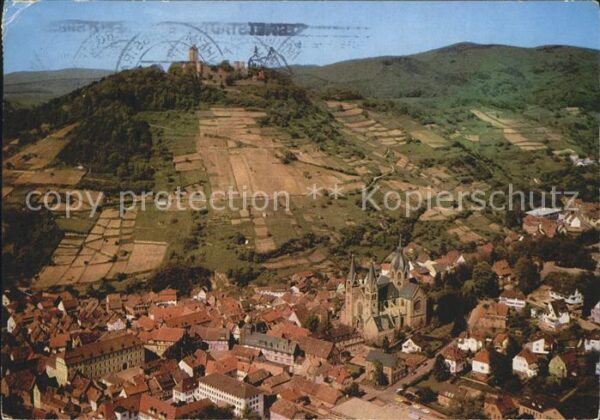 Heppenheim Bergstrasse Zum goldenen Engel Fliegeraufnahme