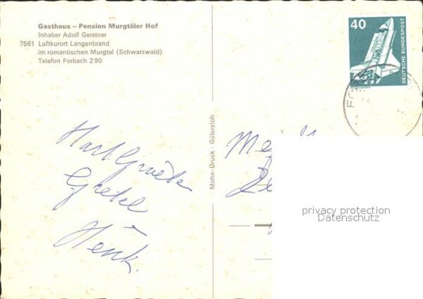 Langenbrand Forbach Gasthaus Pension Murgtäler Hof – Bild 2
