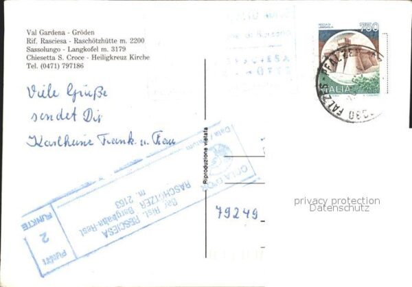 Raschoetzhuette Rifugio Resciesa Sassolungo Chiesetta Santa Croce Heilig – Bild 2