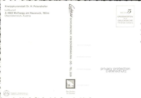 Wolfsegg Hausruck Luftkurort Kneippkuranstalt Petershofer – Bild 2