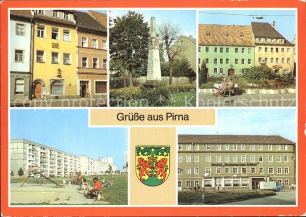 Pirna Haus des Th. Jacobaer Postmeilensäule M