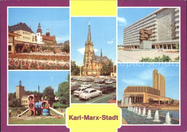 Karl-Marx-Stadt Rosenhof Rathaus Küchwaldpark Theaterpl