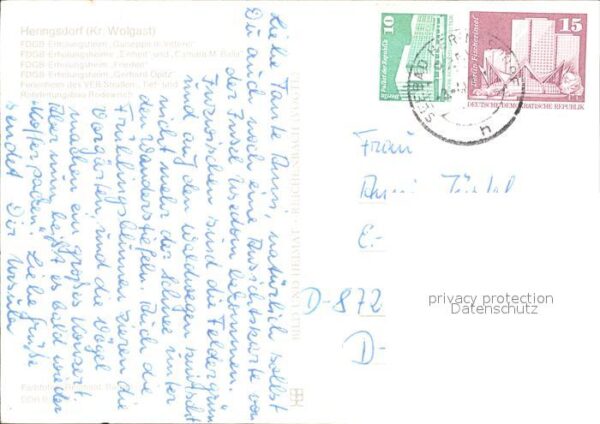 Heringsdorf Ostseebad Usedom FDGB Erholungsheime Ferienheim – Bild 2