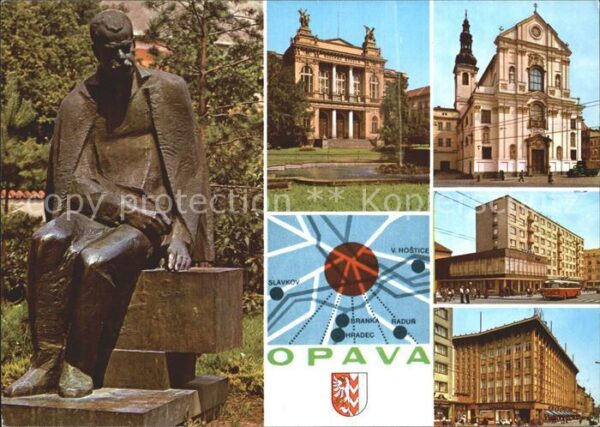 Opava Troppau Pomnik P. Bezruce Muzeum Kostel Opera D