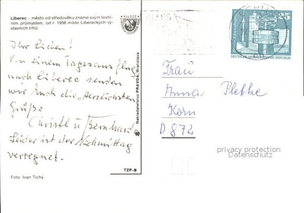Liberec Teilansichten Hochhaus Rathaus Stausee – Bild 2