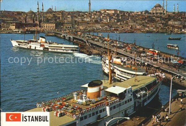 Istanbul Constantinopel Galatabrücke Fähre Neue Moschee Süleyma