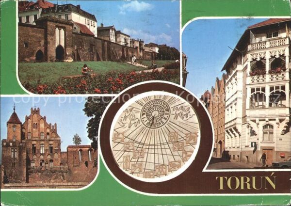 Torun Thorn Stadtmauer Sonnenuhr Alte Häuser
